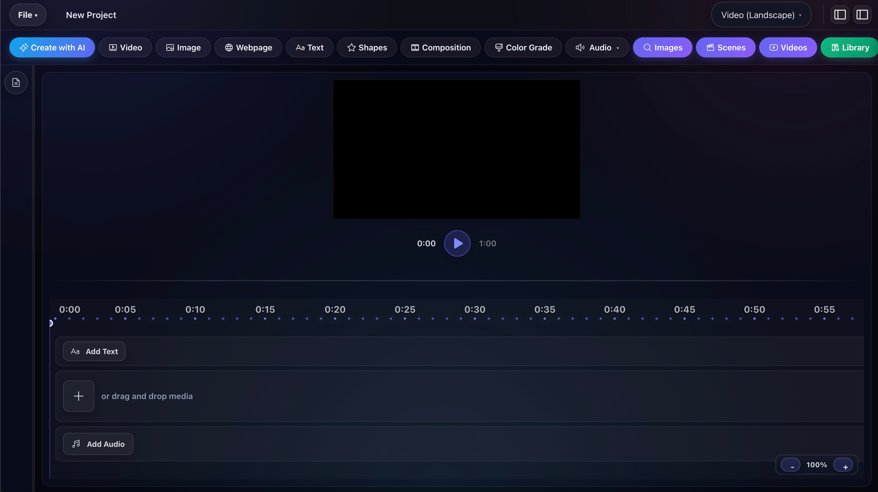 Screenshot: Video Creator